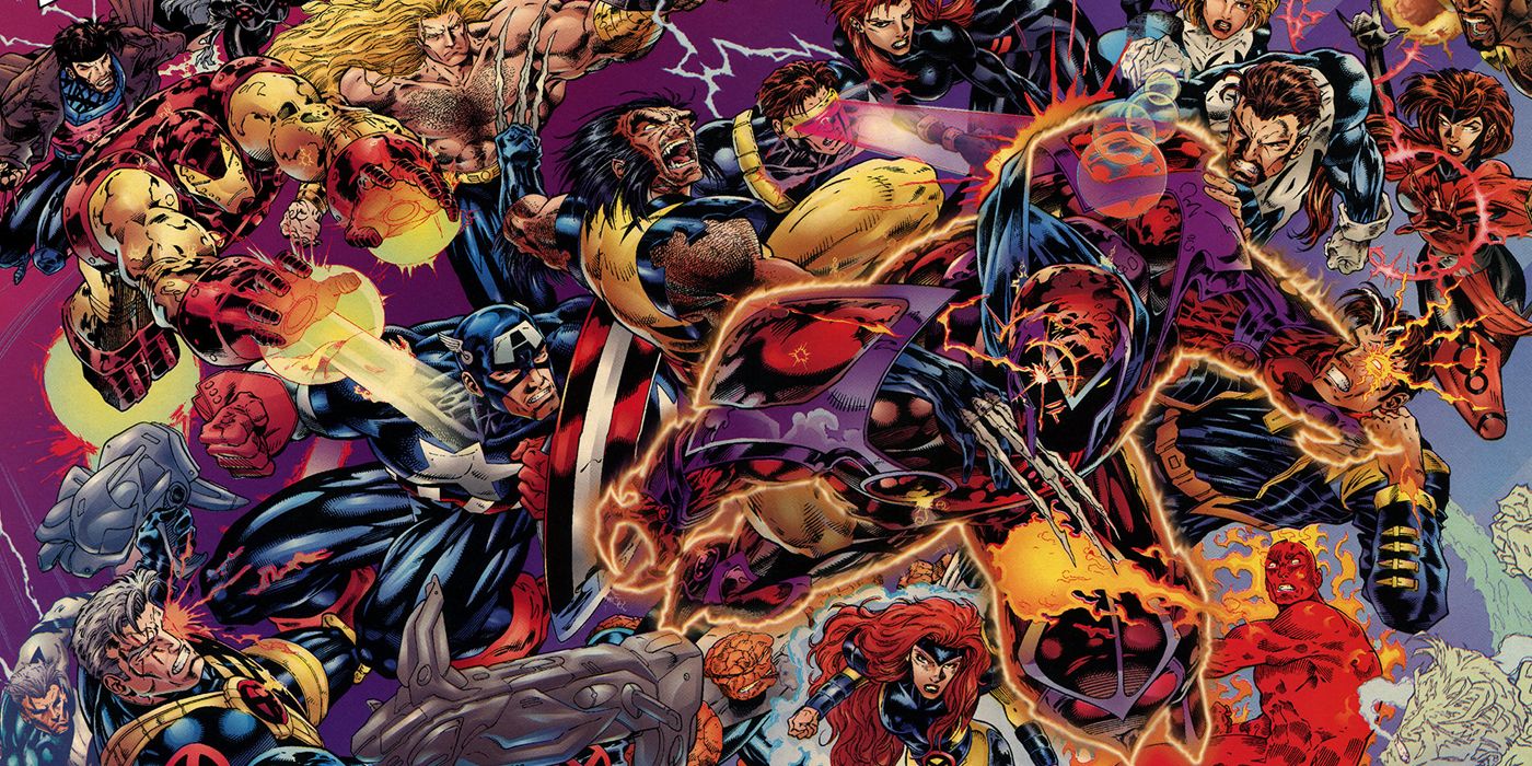The Avengers, X-Men, and Fantastic Four versus Onslaught