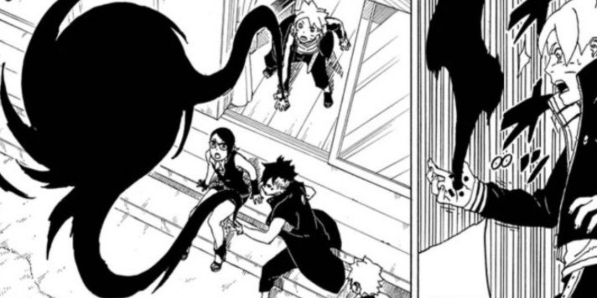 Boruto and Kawaki use Karma rift in the Boruto manga