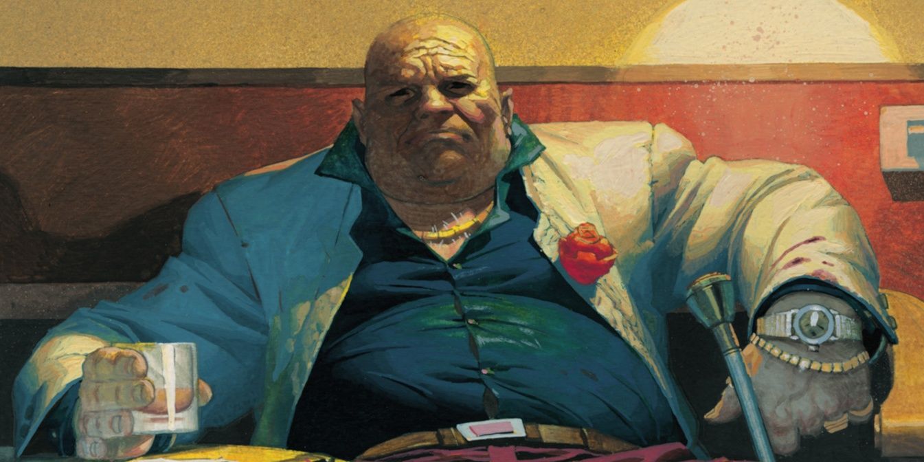 Kingpin with a drink