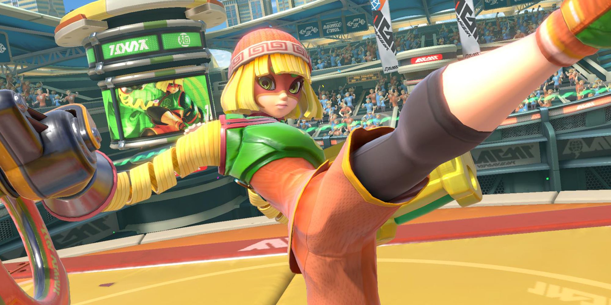 The character Min Min competes in the Smash Bros Tournament.