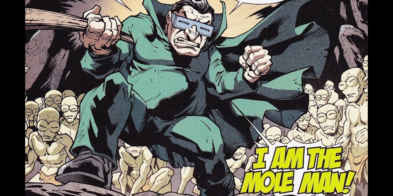 Mole Man se anunciando na Marvel Comics: 