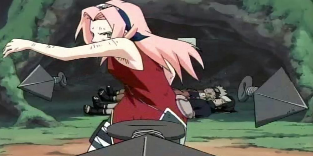 Sakura Protecting Naruto and Sasuke