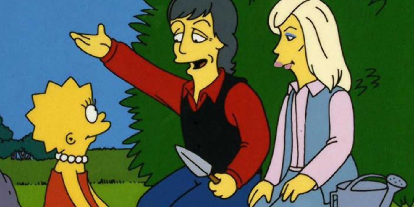 Paul and Linda McCartney simpsons
