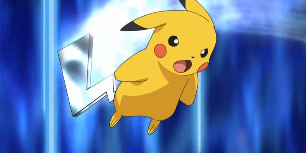 Pikachu Uses Iron Tail in Pokemon Battle