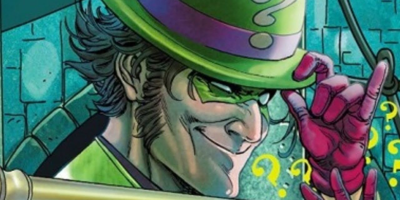 The Riddler winking DC comics