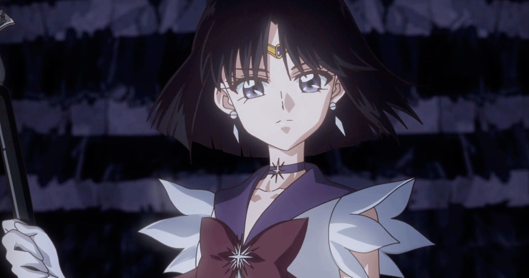 Sailor Saturn Looking Serious From Sailor Moon Crystal 