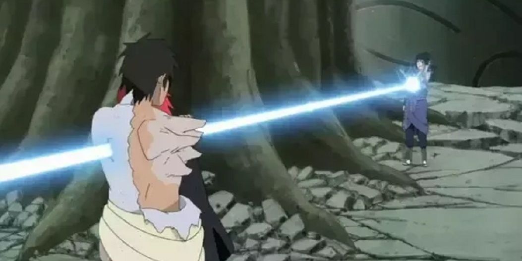 Sasuke attacks Karin