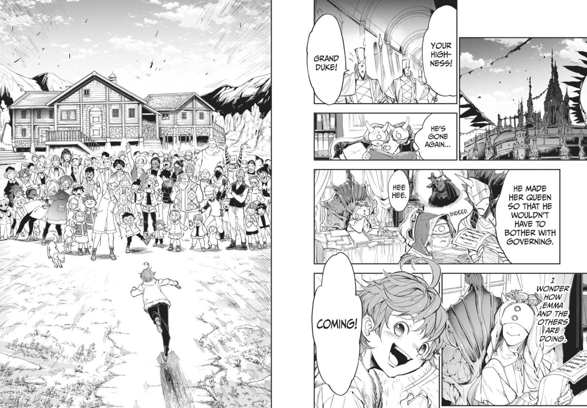 promised neverland ch 181 last page demon and human world