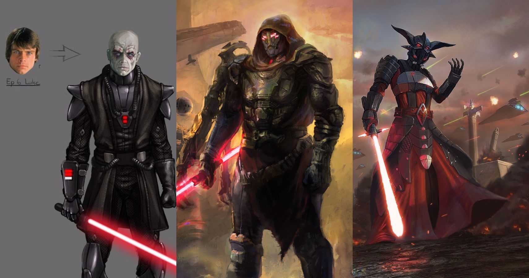 Star Wars 10 Awesome Pieces Of Sith Lord Concept Art That Bring Out