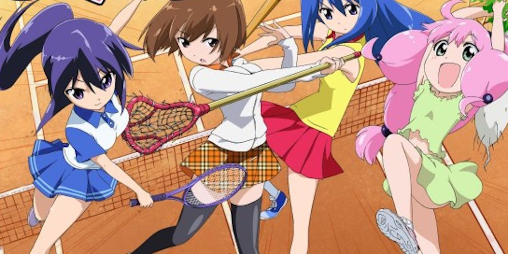 Tennis club playing tennis in Teekyu Anime