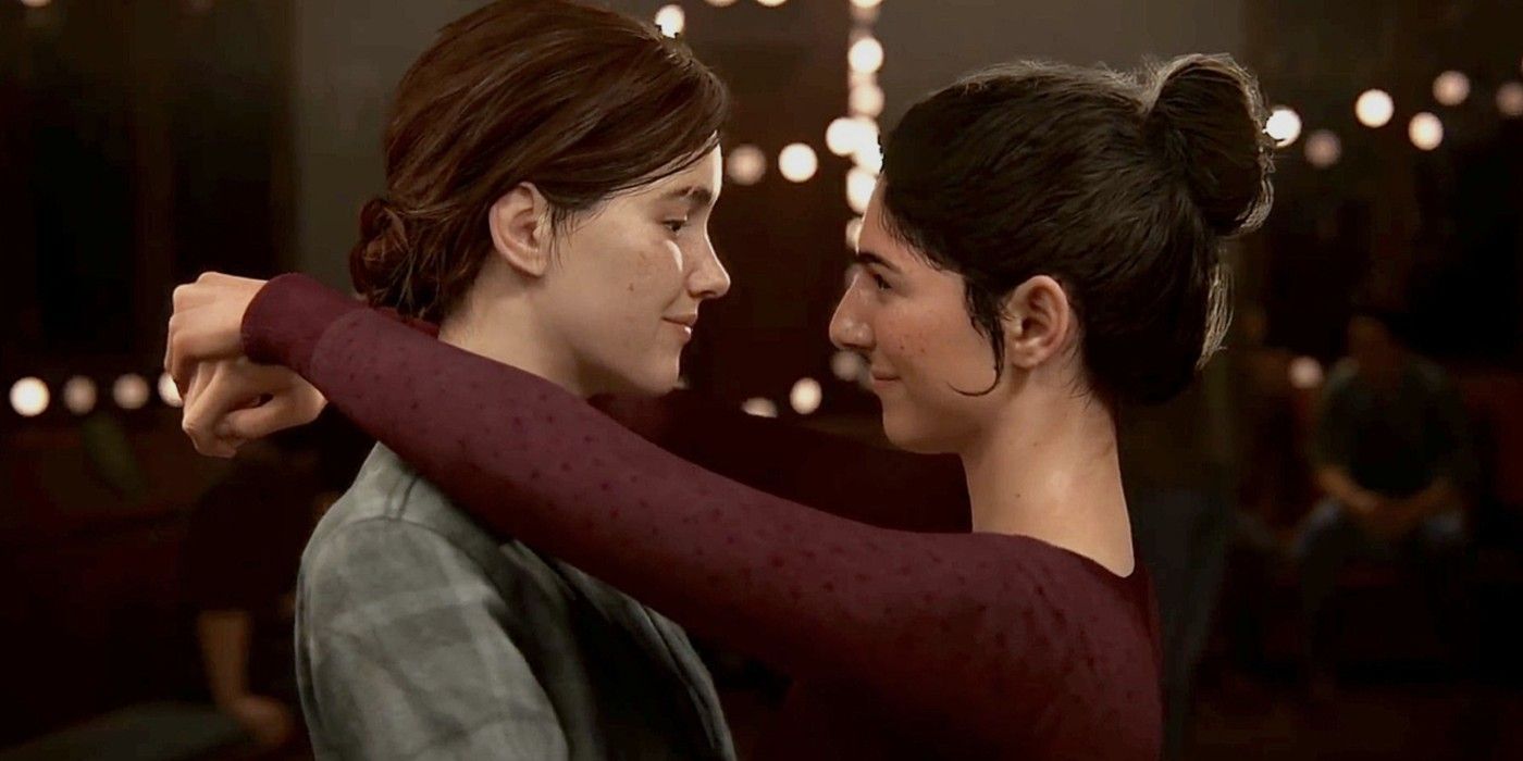 The Last of Us Part II Ellie and Dina dancing