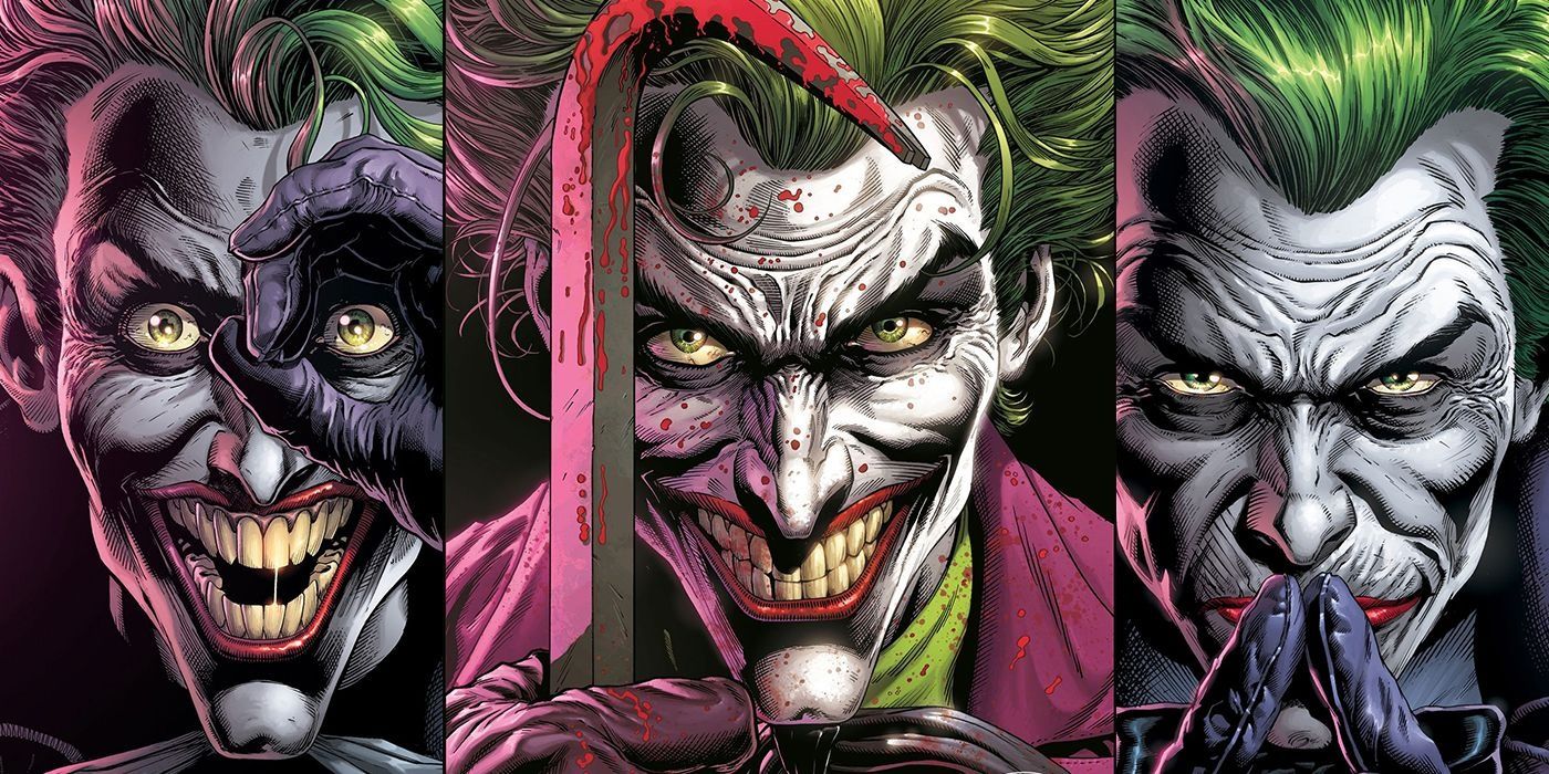 Covers to Batman: Three Jokers
