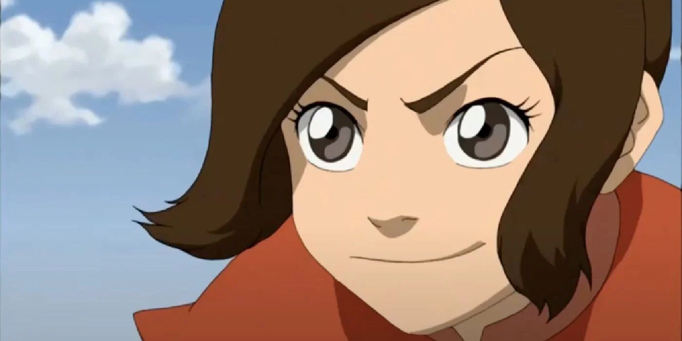 Ty Lee from Avatar: the Last Airbender with a smirk on her face