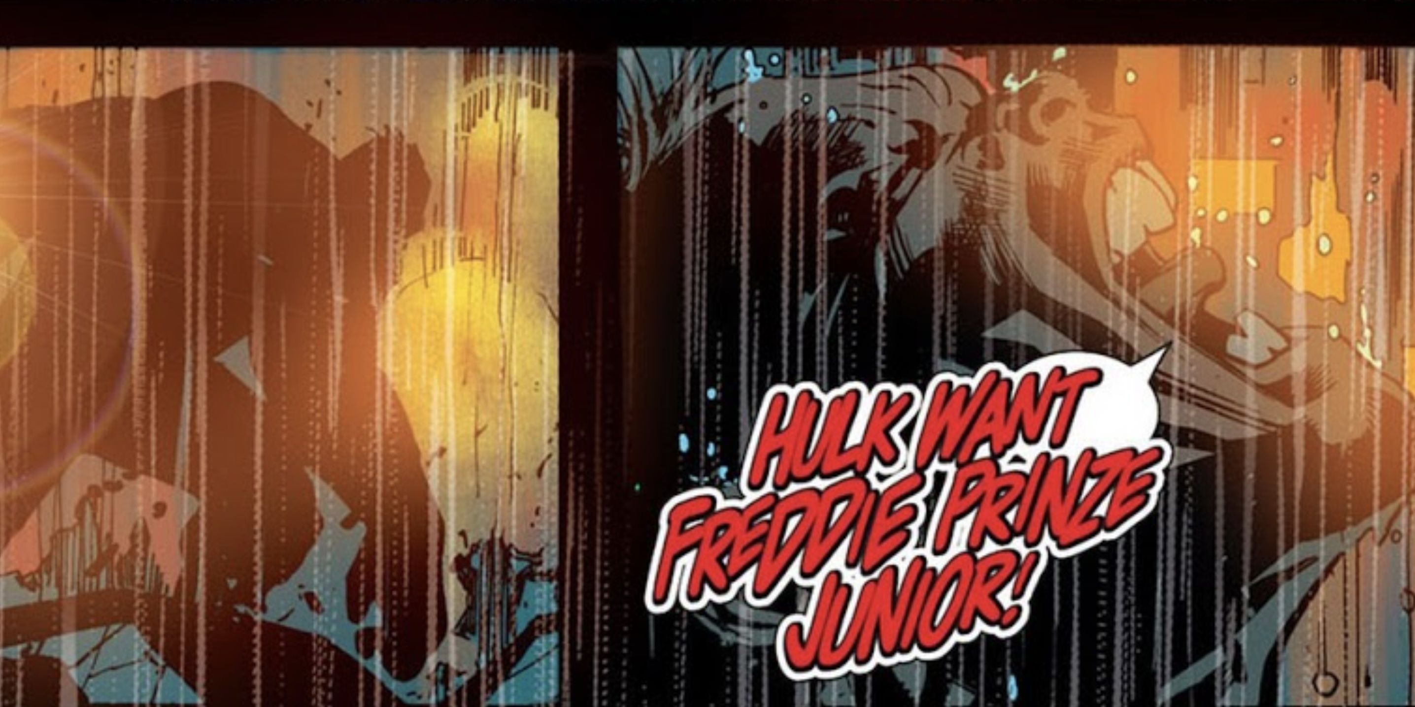 Hulk screams for Freddie Prinze Junior in Ultimate Comics