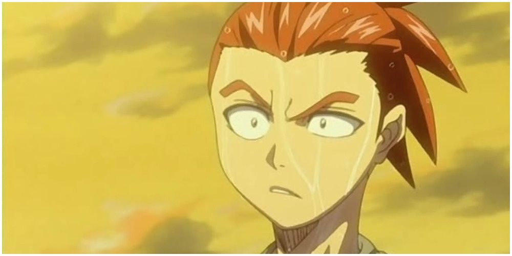 Young Renji sweating and looking confused