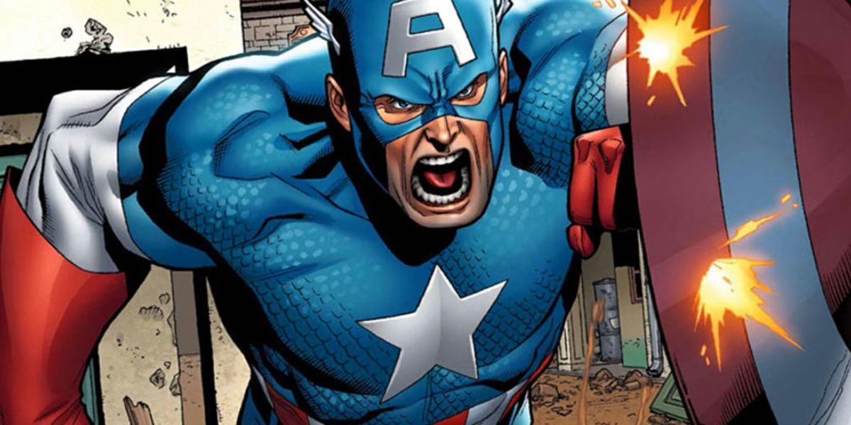 Captain America Charging into Battle