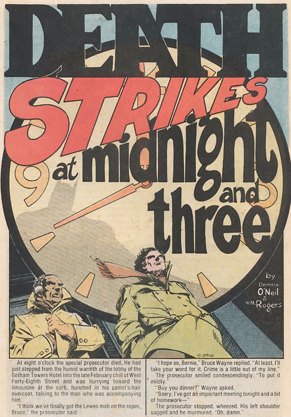 The Hardboiled Genius of Denny O'Neil's 'Death Strikes at Midnight and ...