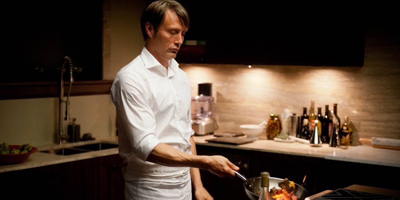 Mads Mikkelsen cooking as Hannibal. 
