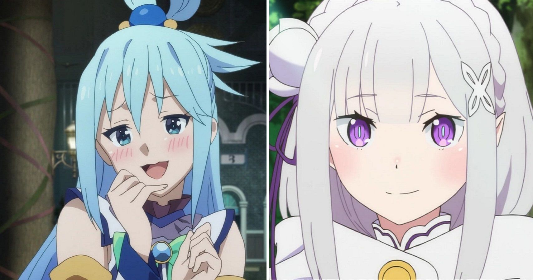 Aqua and Emilia Swap Outfits (Source: Crunchyroll) : r/anime