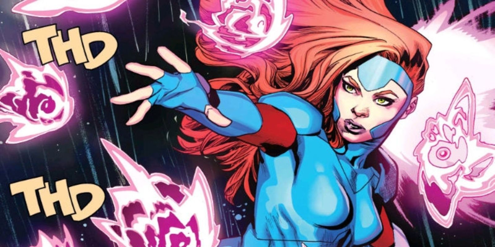 Jean Grey using her psychic powers in Marvel Comics.
