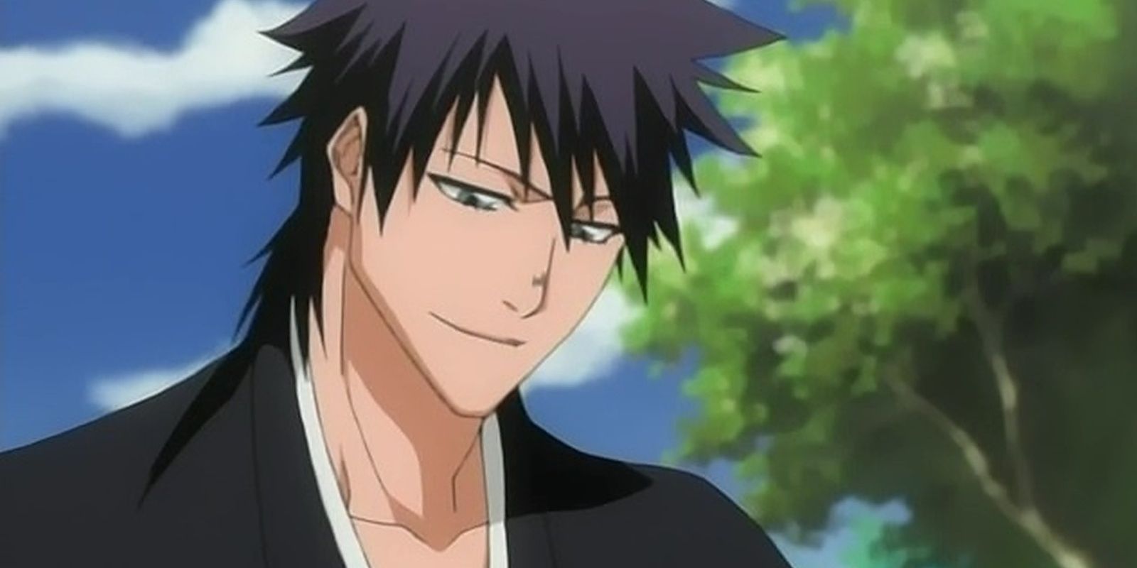 Kaien Shiba weakly smiles in Bleach anime.
