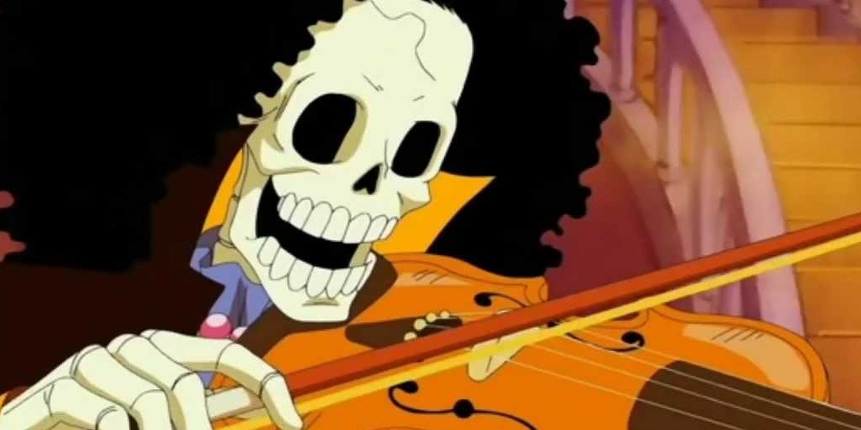 brook playing on a violin in one piece