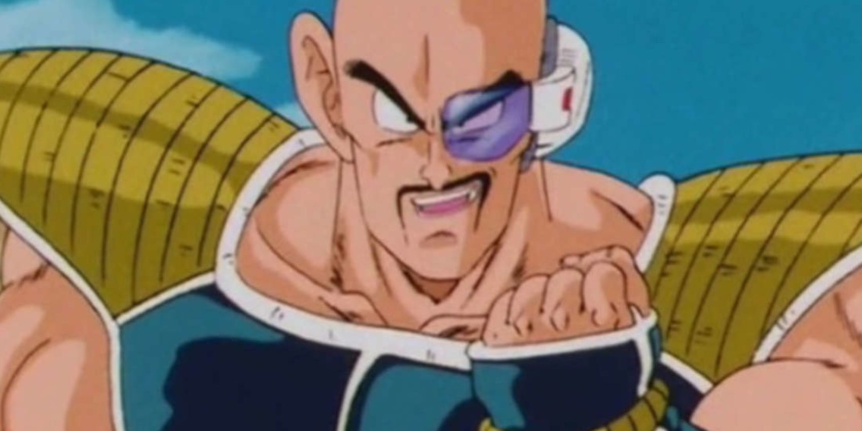 Nappa tries to intimidate his opponents in Dragon Ball Z