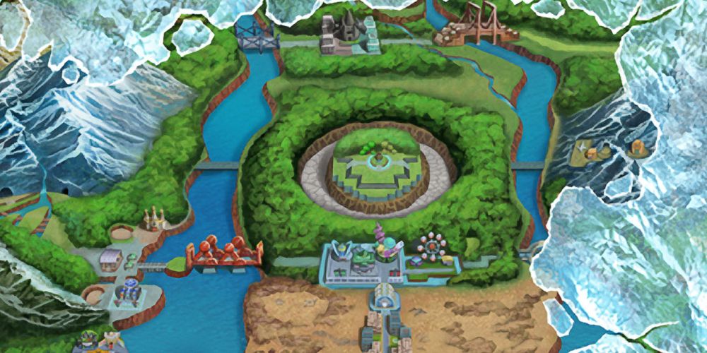 Mapa da região de Unova em Pokémon Black & White