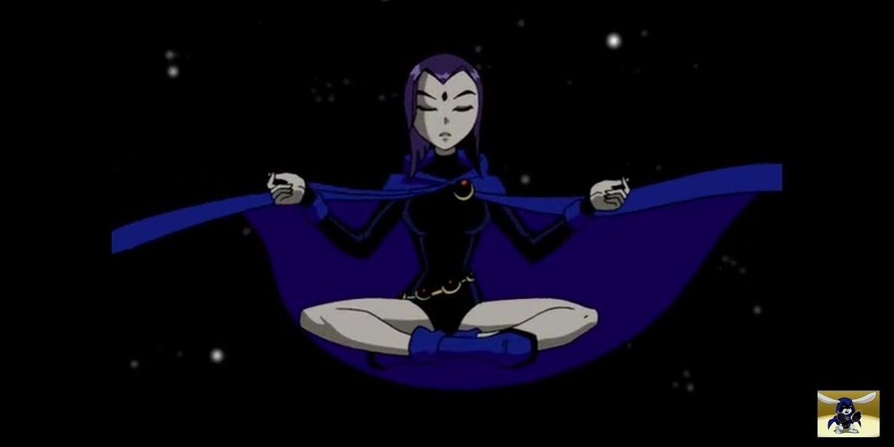 DC's Raven levitating in the Teen Titans animated series.