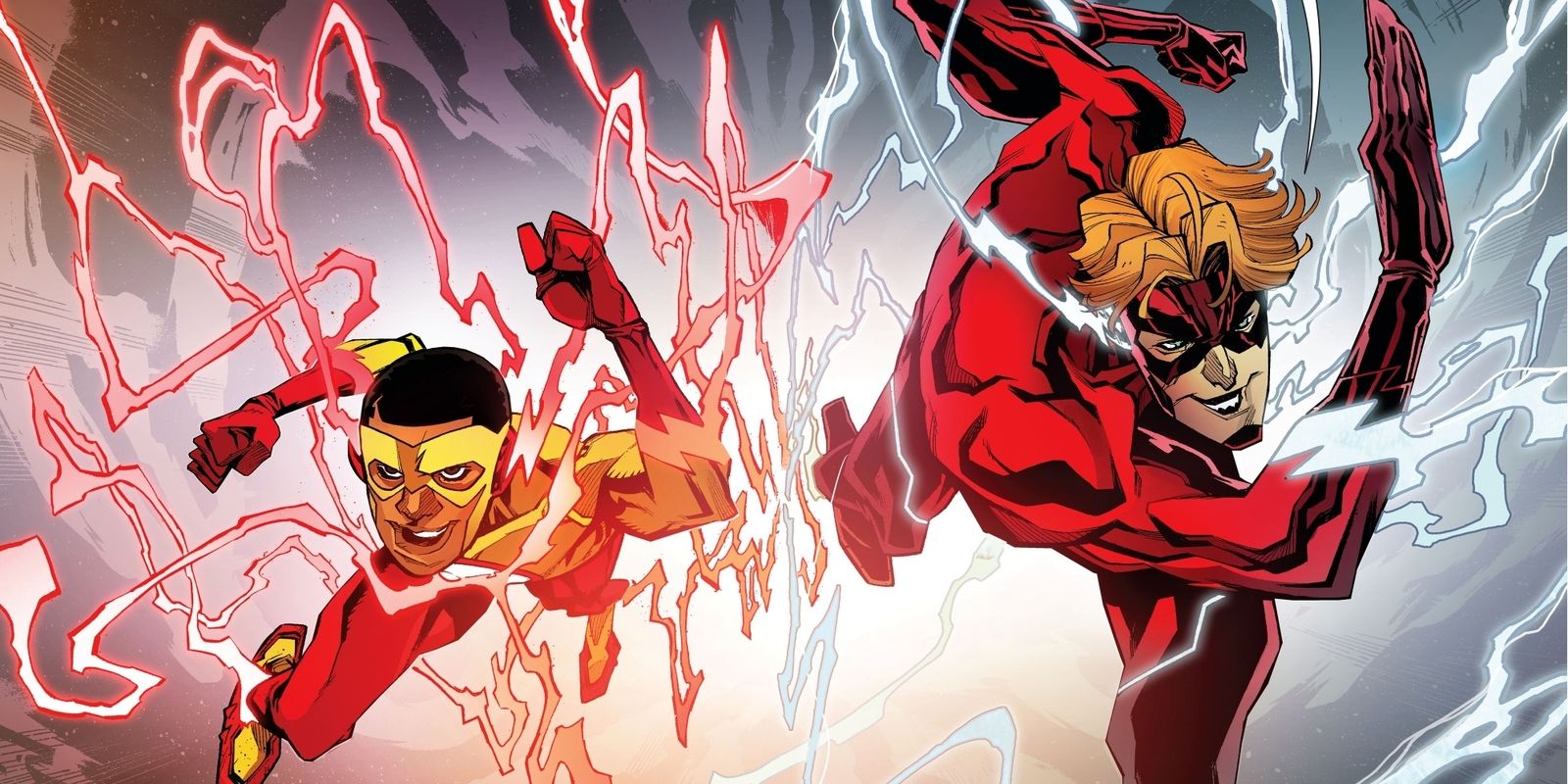 Wally West as Flash and Kid Flash from the New 52