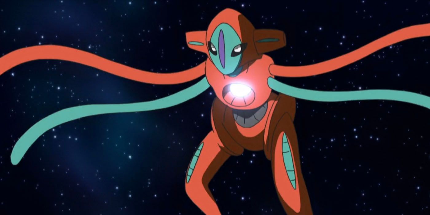 Deoxys in space in the Pokemon anime.