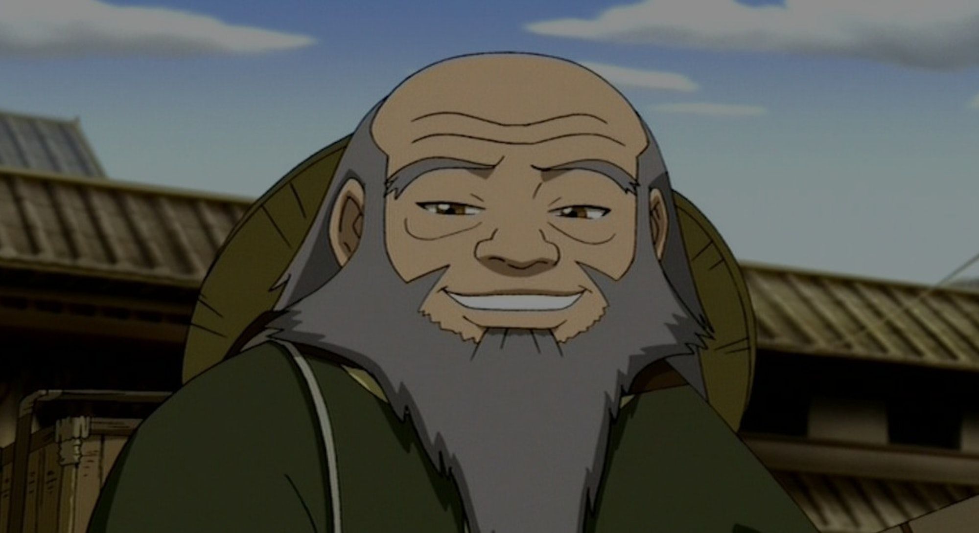 Uncle Iroh Smiling in Ba Sing Se from Avatar: The Last Airbender