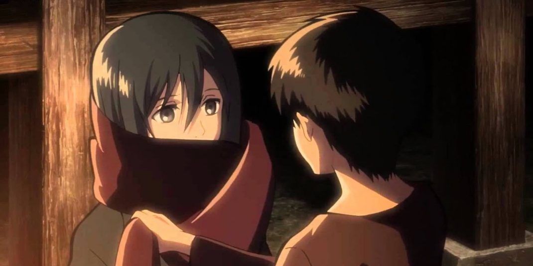 Eren gives Mikasa the scarf