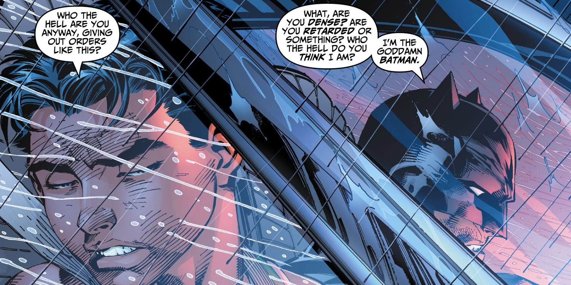 panel of robin and batman in all star batman