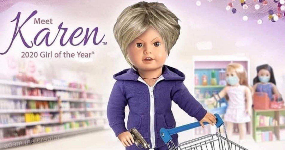 American Girl parody 'Karen' doll header
