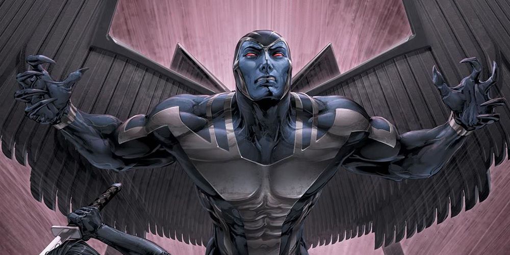 Archangel moving in for the kill in Marvel Comics