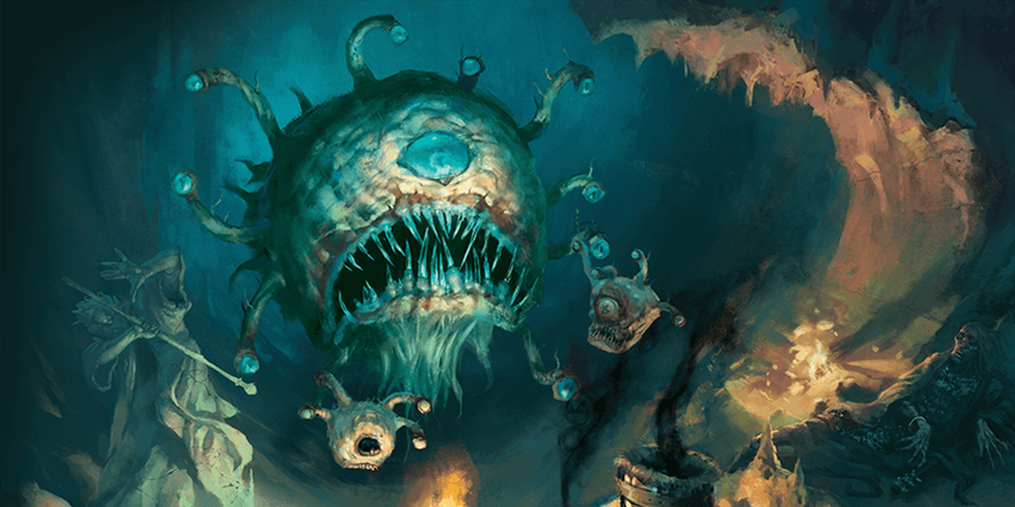 Beholders in caves in Dungeons and Dragons