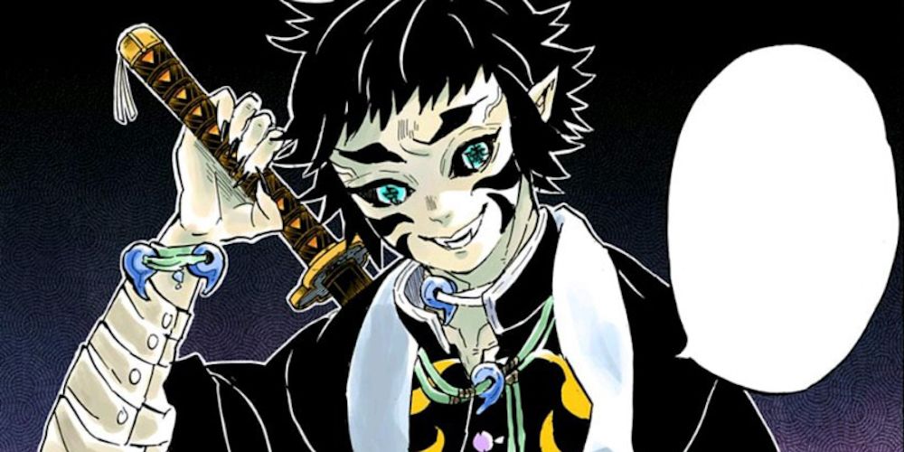 Kaigaku unsheathes his sword in the Demon Slayer manga