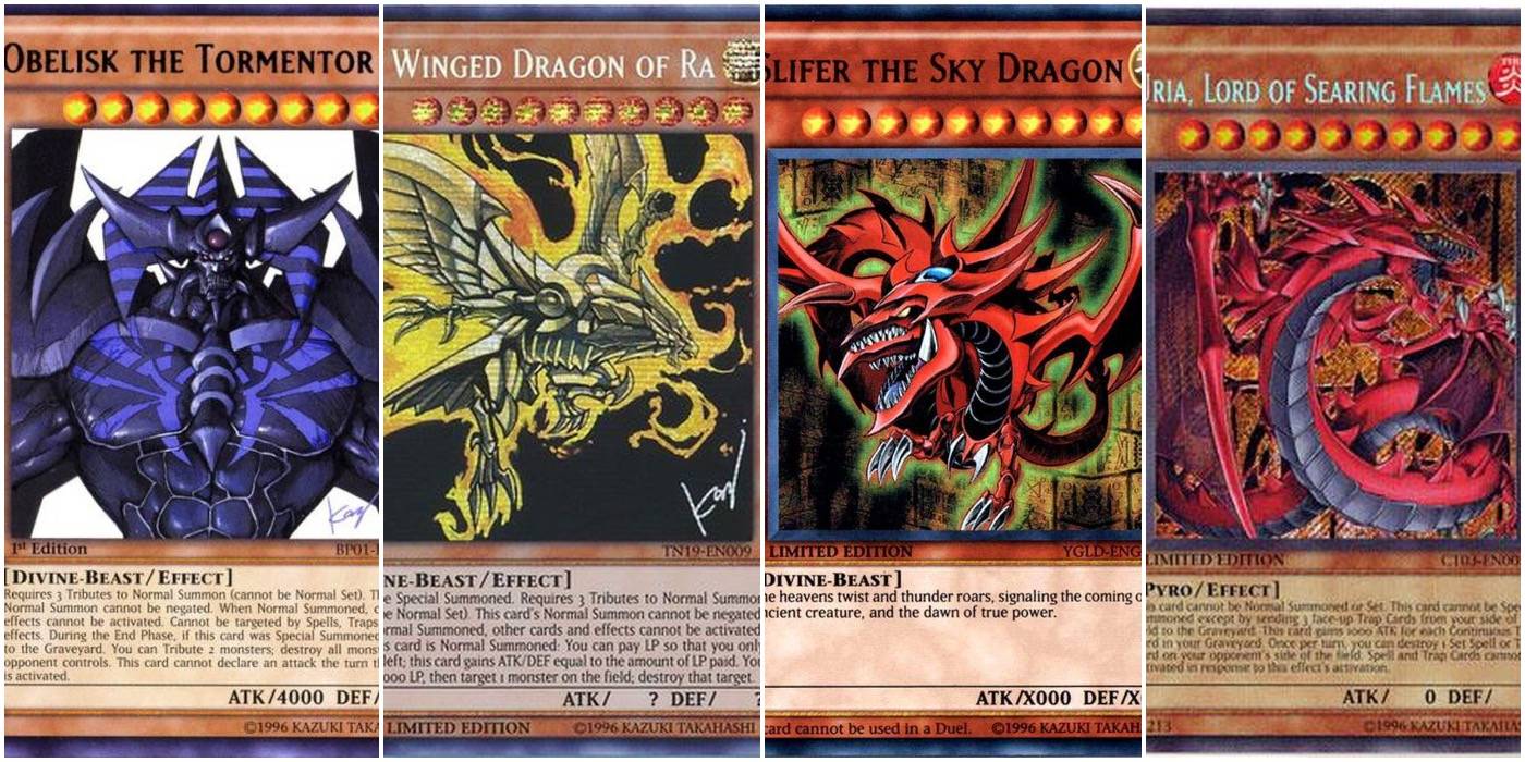 Yu-Gi-Oh! Legendary Collection Egyptian God Cards Ultra Rare Set Of 3 - Slifer, Obelisk, Ra Limited Edition Collectible Cards Yu-Gi-Oh! Legendary Collection Egyptian God Cards Ultra Rare Set Of 3 - Slifer, Obelisk, Ra Limited Edition Collectible Cards