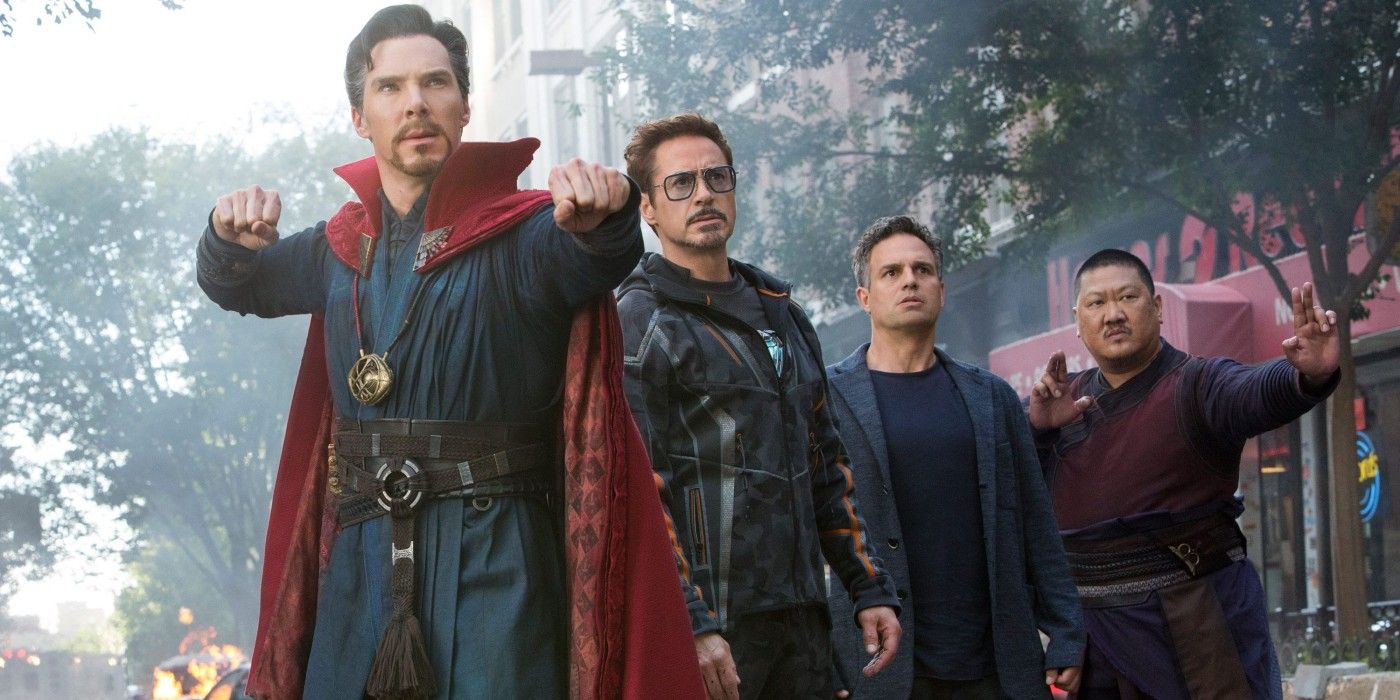 Doctor Strange with other Marvel characters.