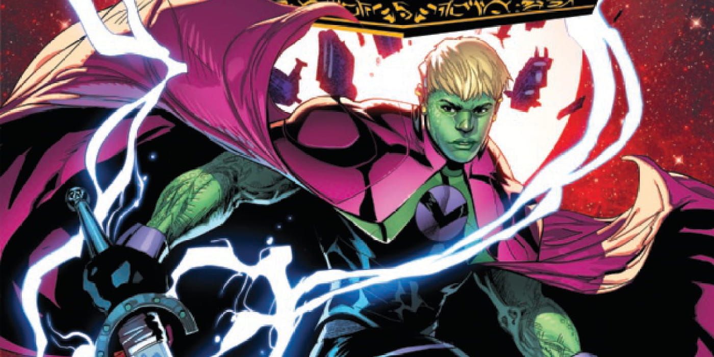 Emperor Hulkling surrounded by lightning during the Empyre event from Marvel Comics