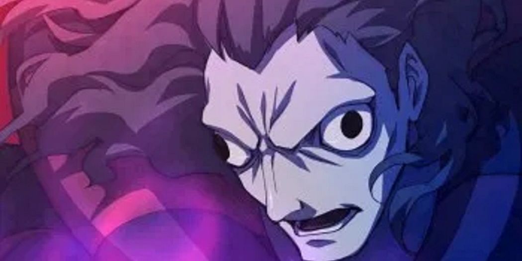 Caster, known in life as Gilles de Rais, from Fate/Zero with eyes going in different directions.