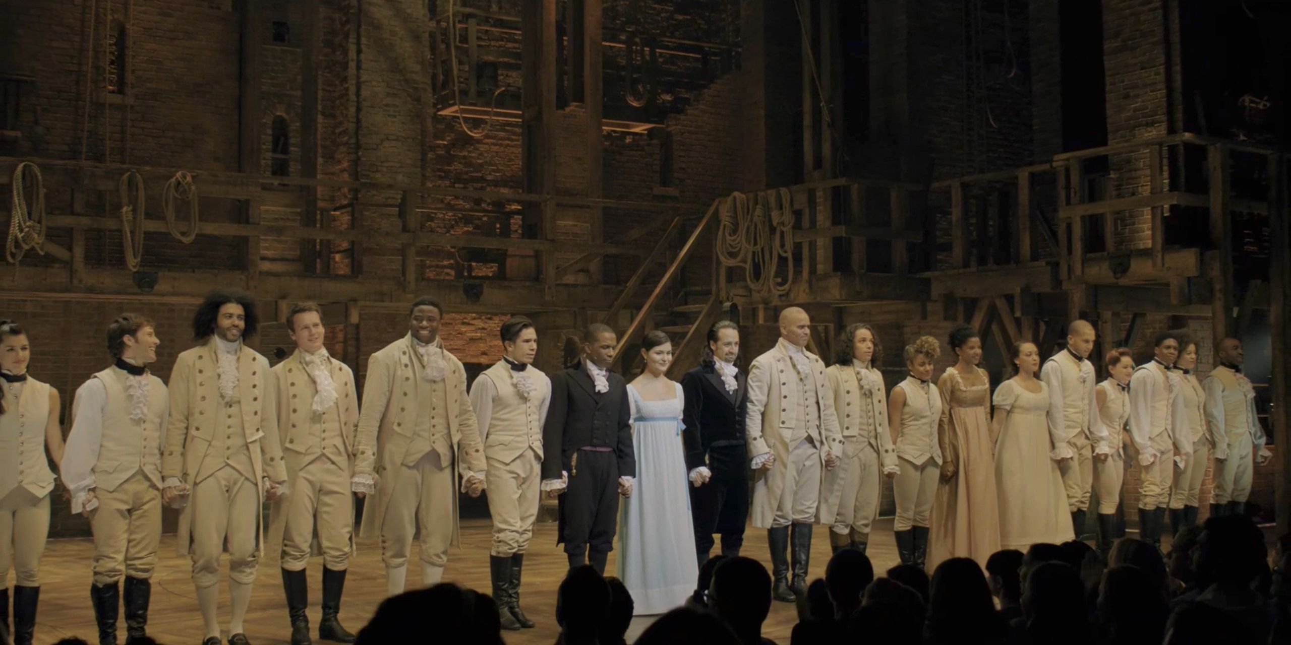 The original cast of the stage musical Hamilton