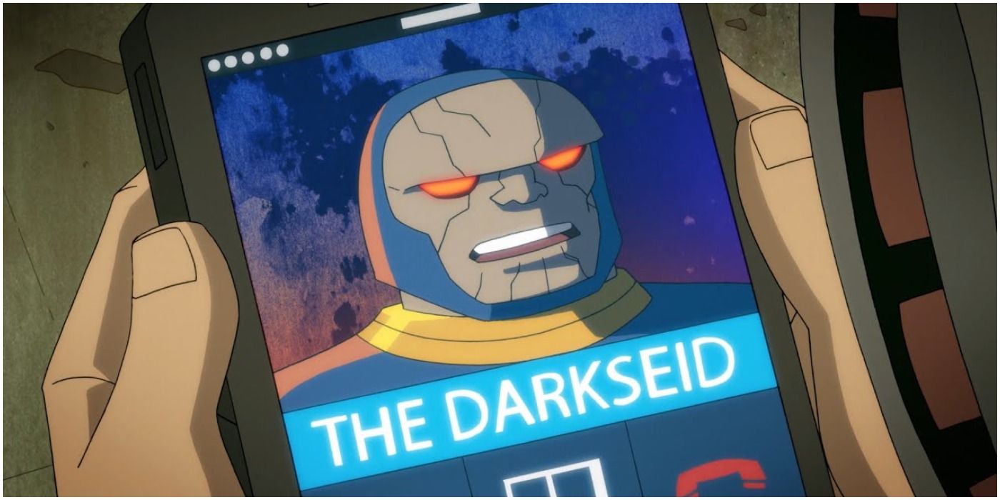 Harley Quinn getting a call from Darkseid