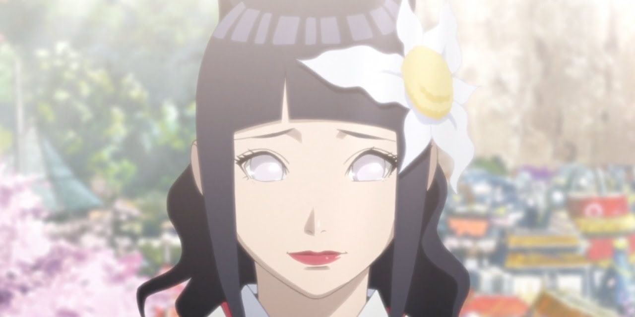 Hinata with a flower in her hair