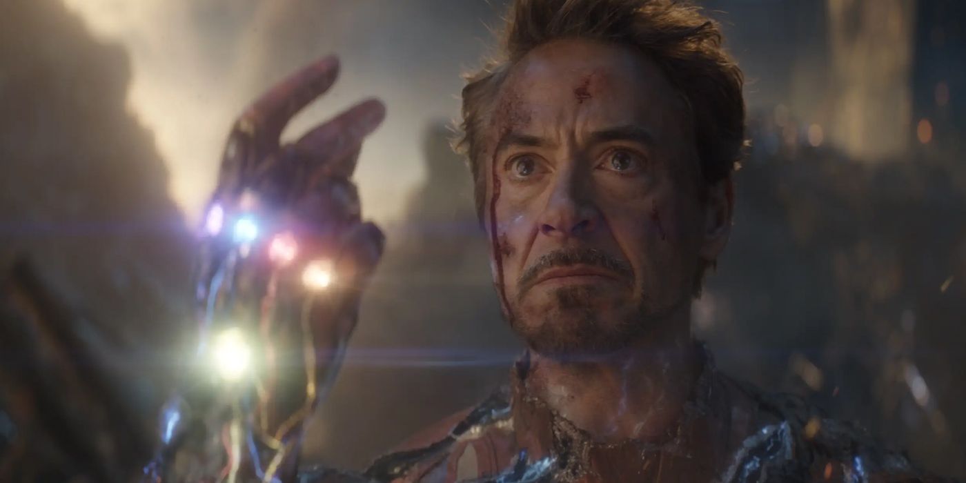 Tony Stark uses the Nano-Gauntlet in the climax of Avengers: Endgame