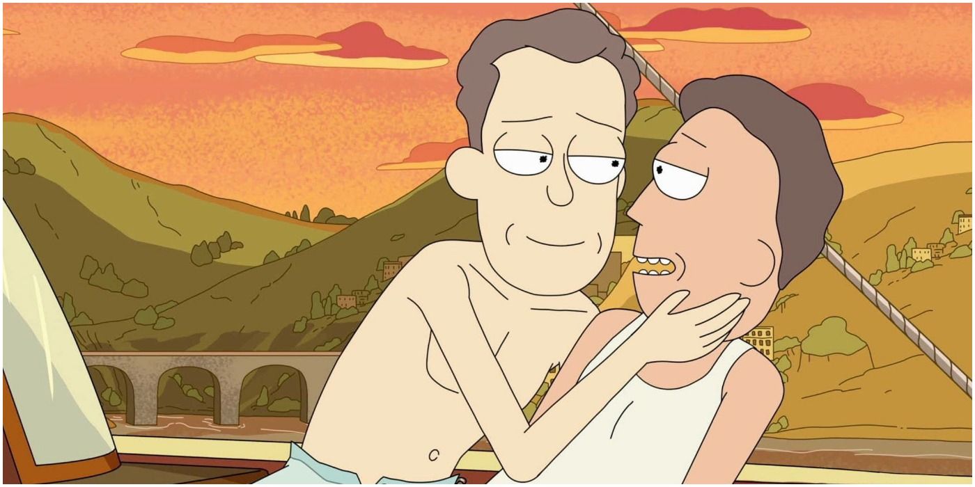 Jerry with Sleepy Gary — Rick and Morty