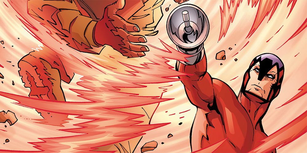 Klaw fires his sonic weapon in Marvel Comics
