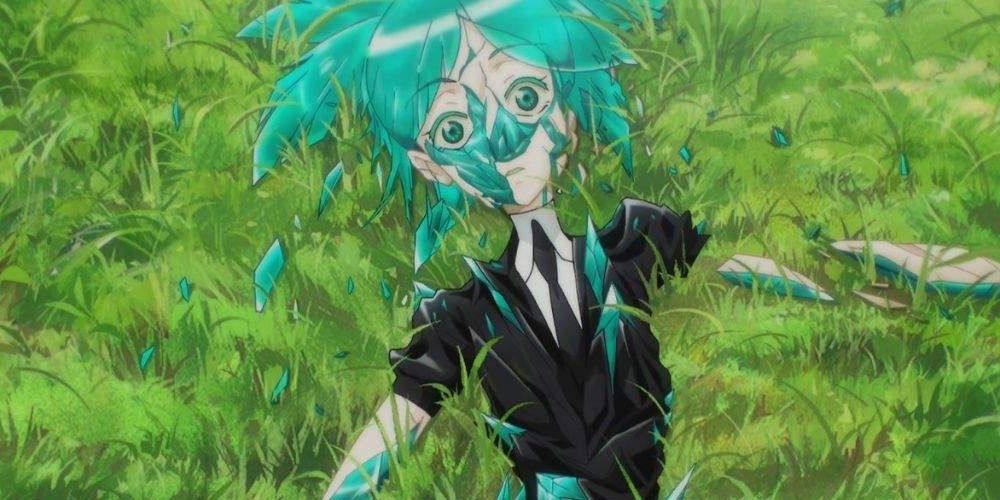 A broken Gem from Lunarian attacks in Land of the Lustrous