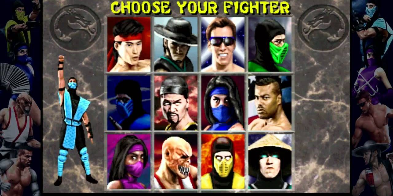 Games Mortal Kombat II Character Select Screen